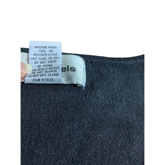 C.D. Daniels Womens Black 1X Sweater Bedazzled With Rhinestones - Picture 9 of 10